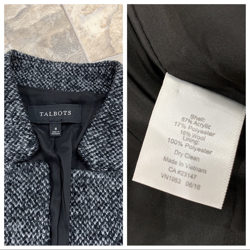 Talbots Herringbone Wool Blend Jacket - image 7